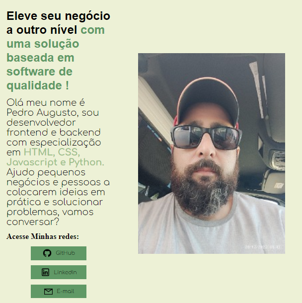 Desenvolvedor Pedro Augusto